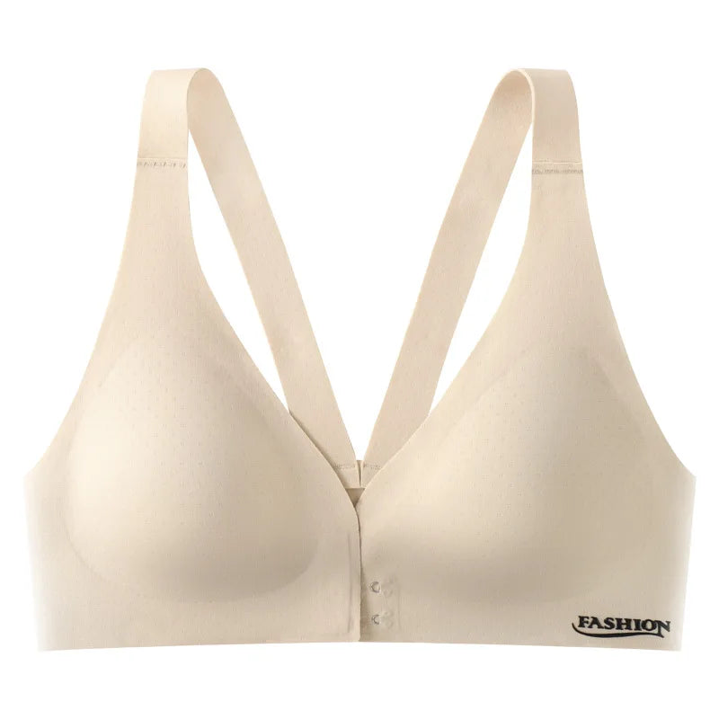 CowLost | product_id-plus-size-adjustable-front-buckle-sports-bra-wire-free-breathable-supportive |18