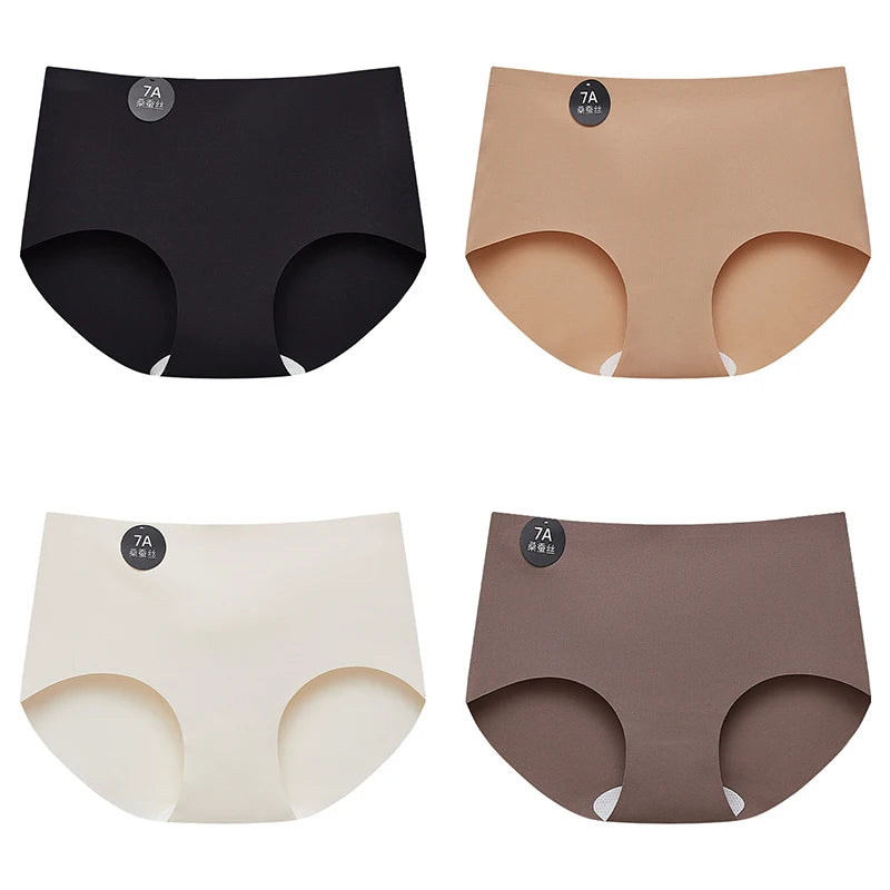 CowLost | product_id-fallsweet-4-pack-seamless-mulberry-silk-womens-briefs-m-2xl-lightweight-underwear |11