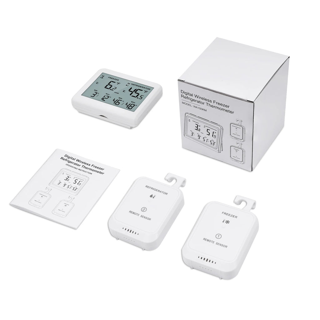 ORIA Wireless Digital Refrigerator Thermometer with 2 Sensors