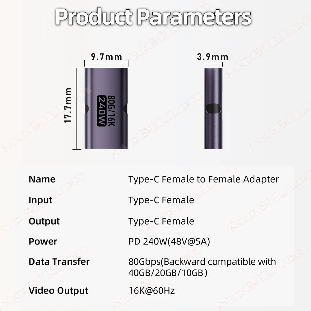CowLost | video-product_id-pd240w-usb-c-female-to-female-otg-adapter-240w-pd3-1-fast-charging-80gbps-data-16k-60hz-video-support |11