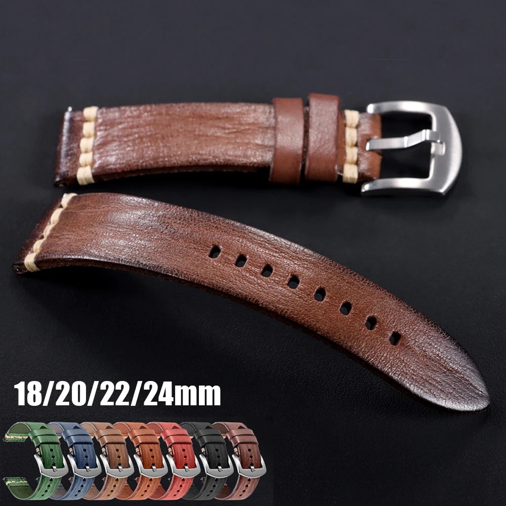 CowLost | product_id-leather-watch-strap-for-rolex-galaxy-18-24mm-with-silver-pin-buckle |1