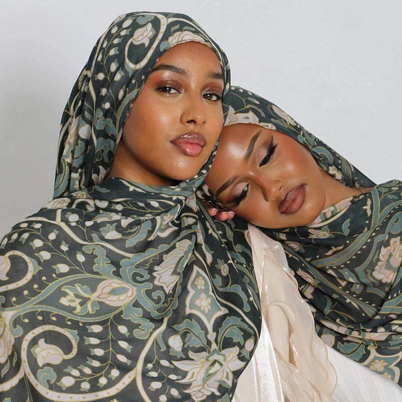 CowLost | bohemian-print-women-watercolor-soft-muslim-hijab |43