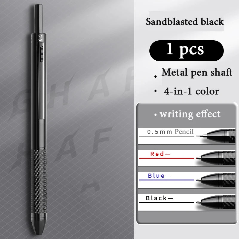 CowLost | product_id-metal-4-in-1-gravity-gel-pen-0-7mm-black-red-blue-mechanical-pencil-press-type-quick-dry-ballpoint |13