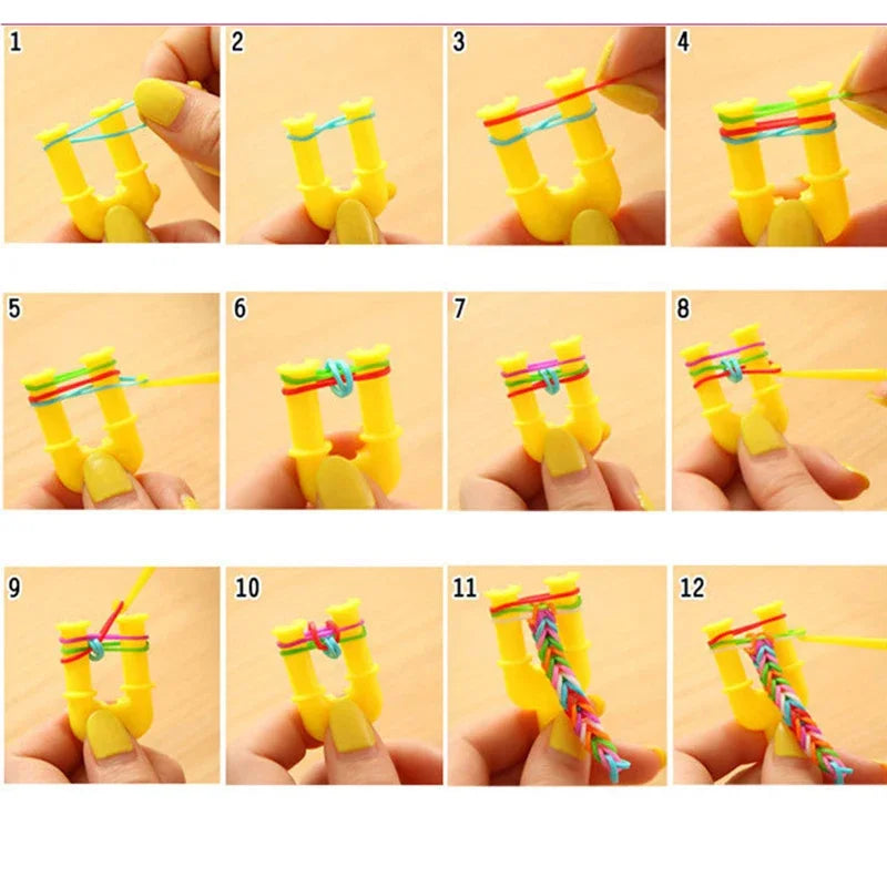 DIY Rubber Band Bracelet Kit for Kids Hair Loom Refill Christmas 2024 Gift