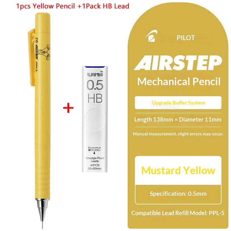 CowLost | product_id-pilot-airstep-has-15-0-5mm-mechanical-pencil-auto-lead-advance-colorful-barrel-stable-writing |18