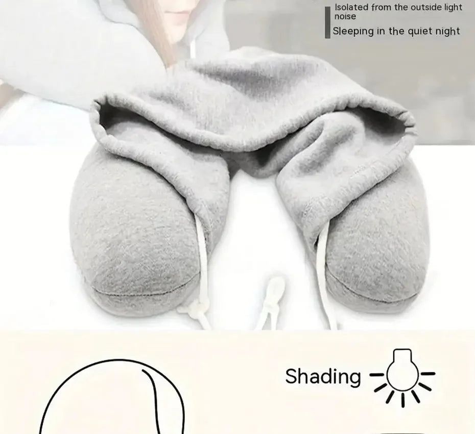 CowLost | travel-pillows-product_id-portable-u-shape-neck-pillow-with-hood-for-travel-and-privacy-protection |15
