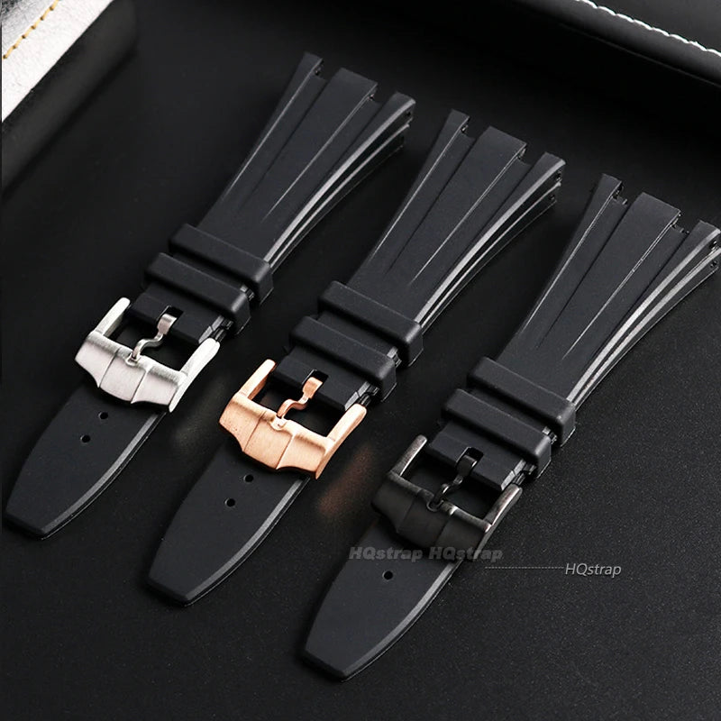 CowLost | product_id-26-27mm-waterproof-soft-silicone-strap-with-link-pin-for-ap-royal-oak-ga2100-ga-2110-replacement-watchband |13