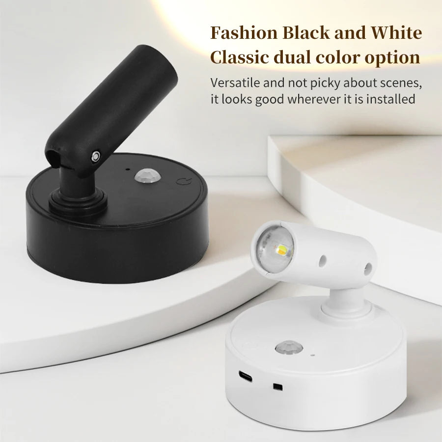 CowLost | product_id-magnetic-rotatable-touch-dimmable-rgb-3-color-led-spotlight-with-remote-usb-rechargeable-motion-sensor-wall-light |1
