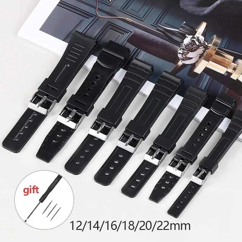 CowLost | product_id-universal-silicone-watch-strap-for-casio-12-22mm-waterproof-sweat-resistant-rubber-band |1