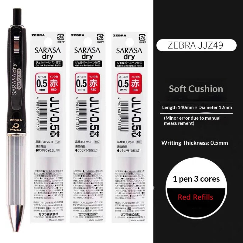 CowLost | product_id-zebra-jjz49-quick-dry-gel-pen-0-4-0-5mm-retractable-cushion-grip-transparent-design-for-exams-writing |45