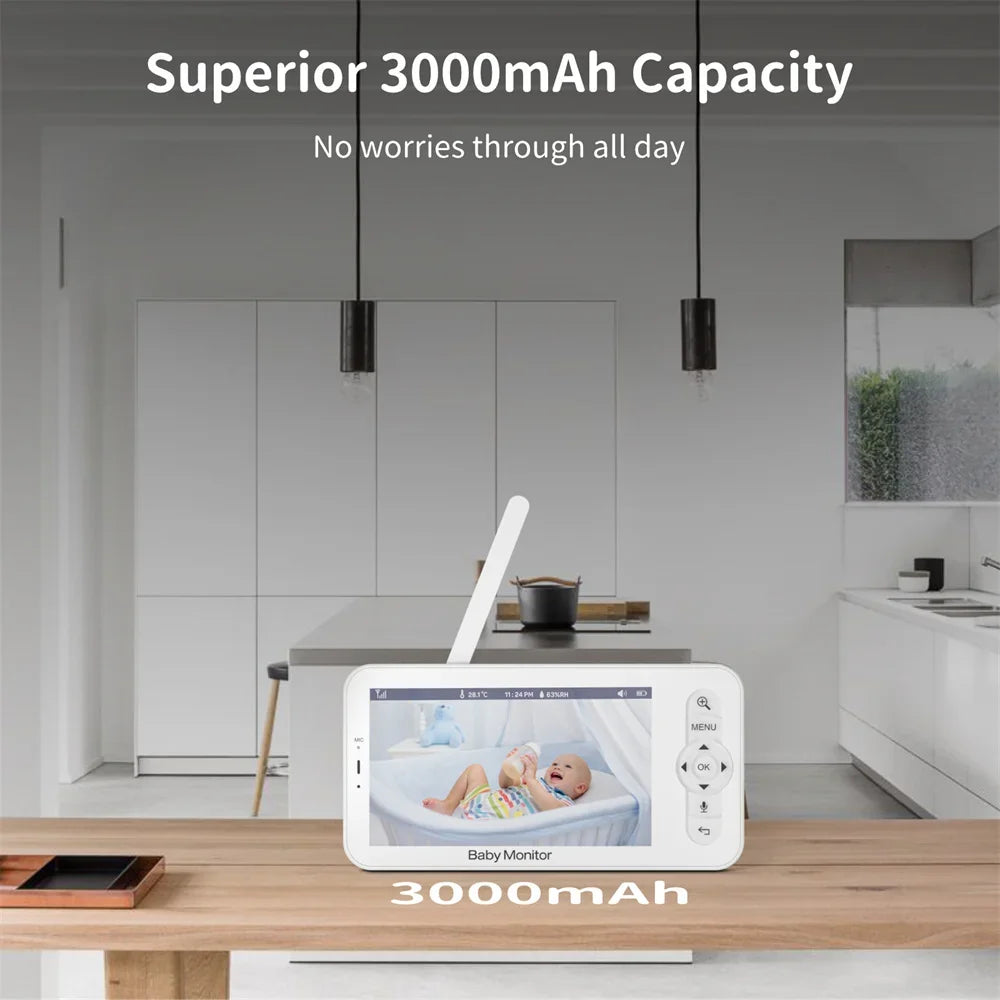 CowLost | baby-transport-accessories-babystar-5-inch-hd-wifi-baby-monitor-with-lcd-video-camera-and-mobile-app-control |2