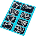 8-Piece Metal Montessori Wire Brain Teaser Puzzle Set for Kids and Adults