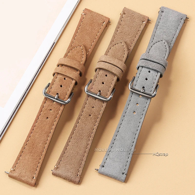 CowLost | product_id-vintage-brown-suede-leather-quick-release-watch-strap-20mm-22mm-unisex |3