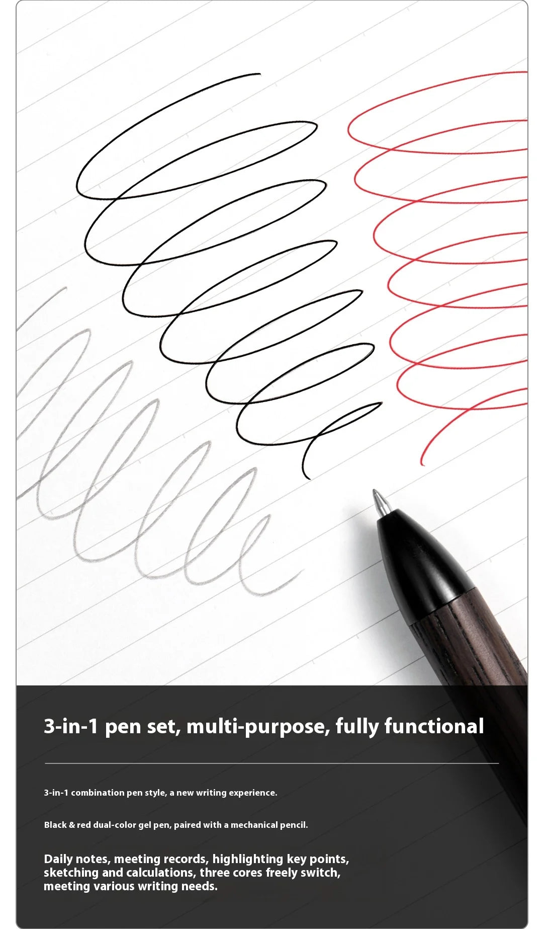 CowLost | product_id-kaco-easy-3-in-1-wooden-metal-0-5mm-gel-pen-and-mechanical-pencil-multi-purpose-writing-pen |9