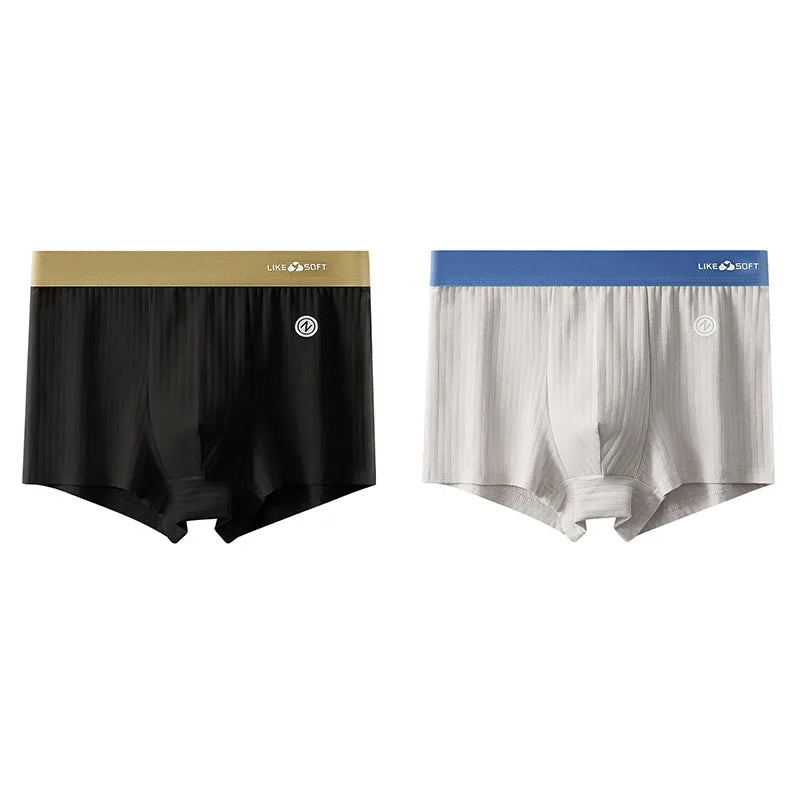 CowLost | 2-pcs-lot-mens-striped-panties-boxer |18