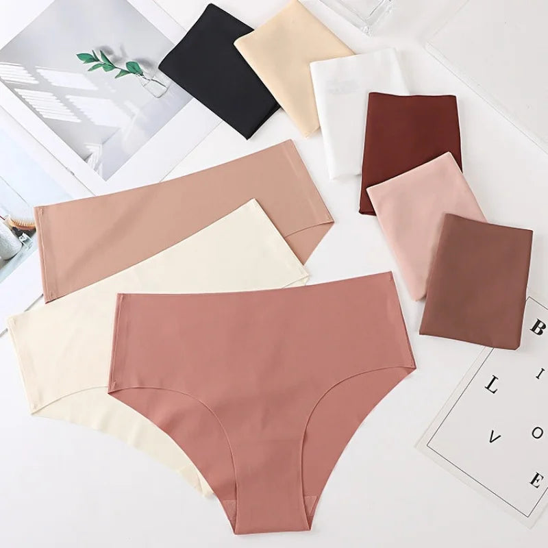 CowLost | product_id-2pcs-womens-high-waist-seamless-ice-silk-briefs-xs-xl |6