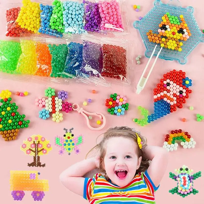 30 Color DIY Crystal Puzzle Beads Water Spray Ball 3D Magic Toy for Children