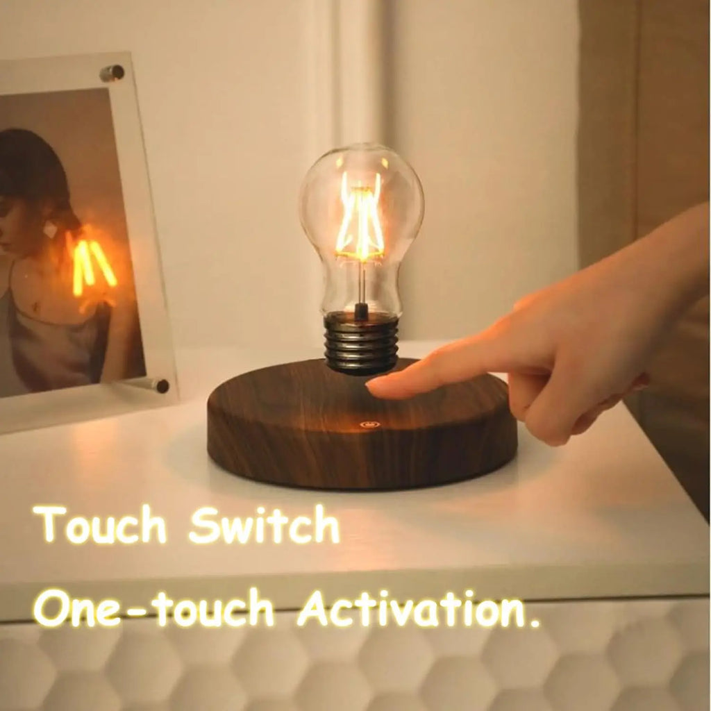 Wireless Levitating Magnetic Floating LED Night Light with 360° Rotation for Room and Office