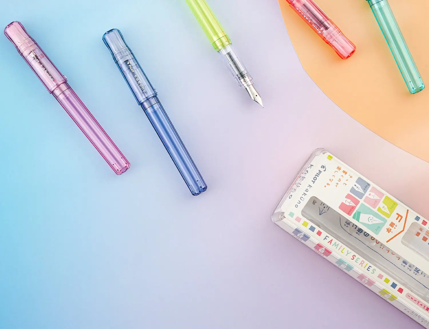 CowLost | product_id-pilot-kakuno-smile-family-series-transparent-fountain-pen-with-ergonomic-grip-for-kids |6