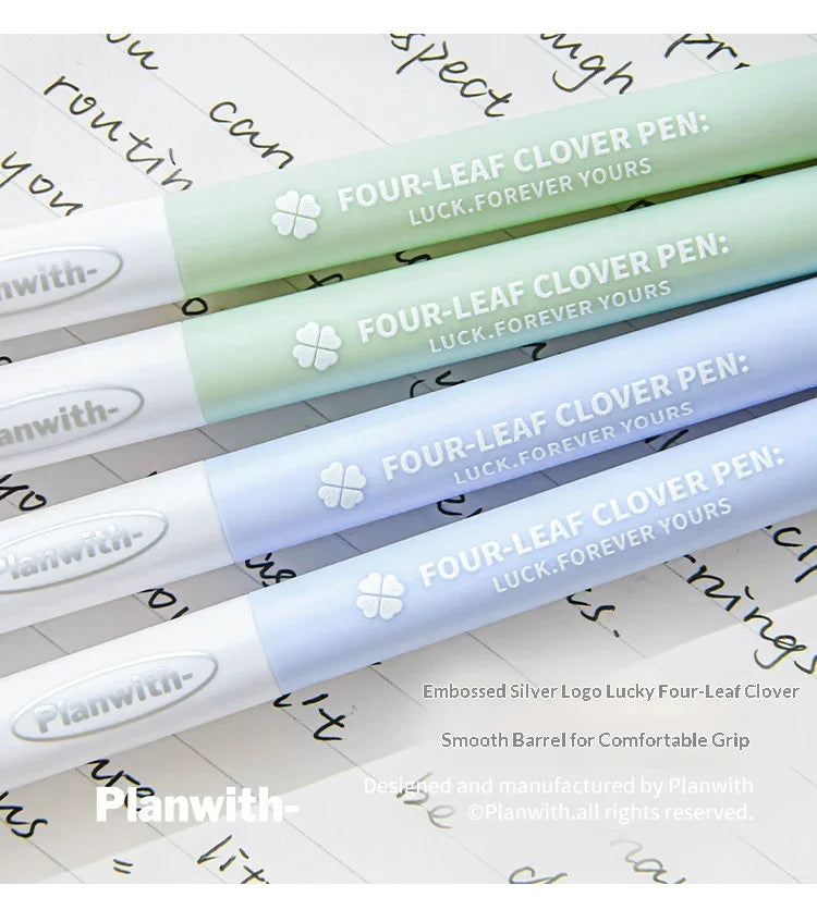 CowLost | product_id-planwith-lucky-clover-0-5mm-carbon-black-gel-pen-no-smudge-smooth-writing-rotary-twist |17