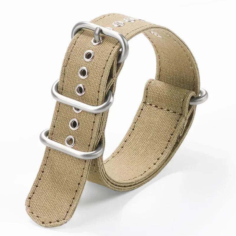 CowLost | product_id-canvas-nylon-watch-strap-with-stainless-steel-buckle-for-seiko-smartwatches-18-20-22-24mm |20