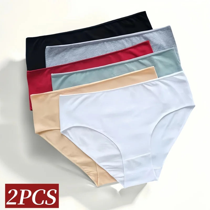 CowLost | product_id-2-pack-women-s-high-rise-cotton-briefs-solid-colors-m-2xl |2