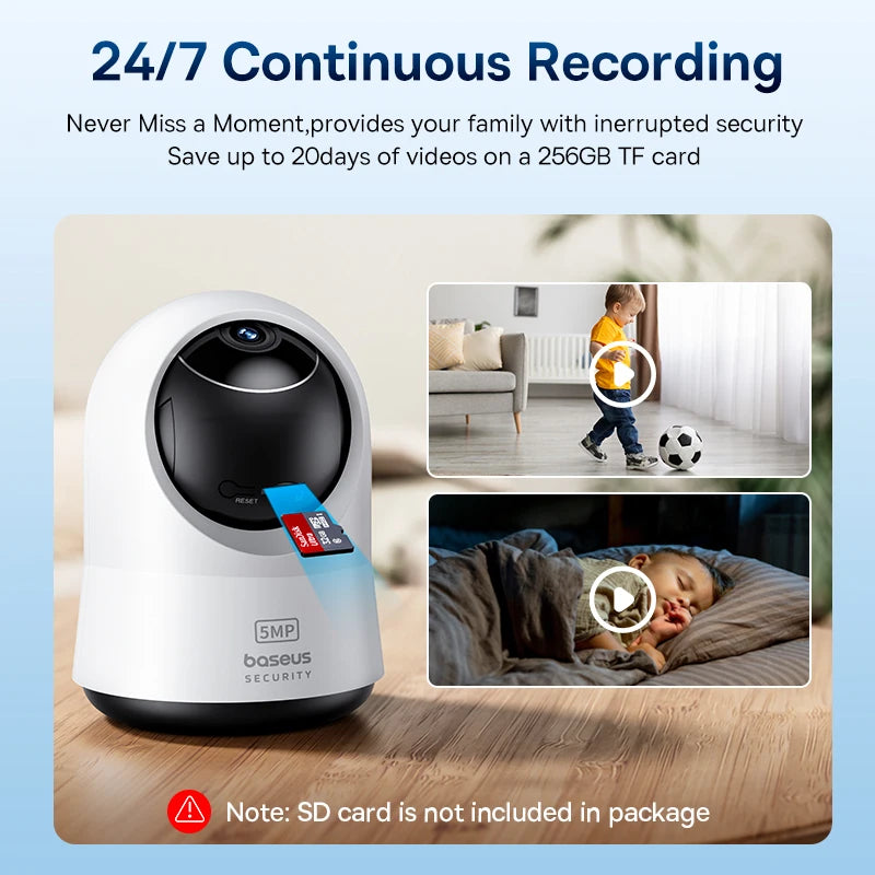 CowLost | baseus-5mp-3k-wifi-ip-camera-2-4g-5g-wireless-indoor-security-protection |3