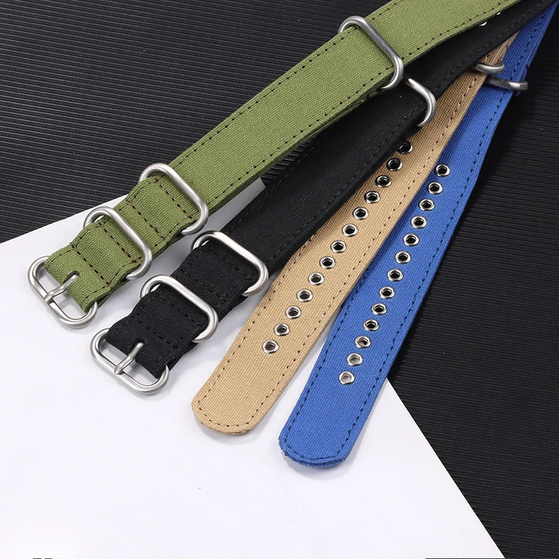 CowLost | product_id-canvas-nylon-watch-strap-with-stainless-steel-buckle-for-seiko-smartwatches-18-20-22-24mm |14