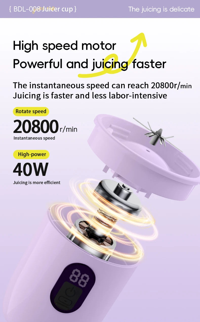CowLost | product_id-homefish-usb-rechargeable-cordless-mini-blender-juicer-for-smoothies-and-shakes |9