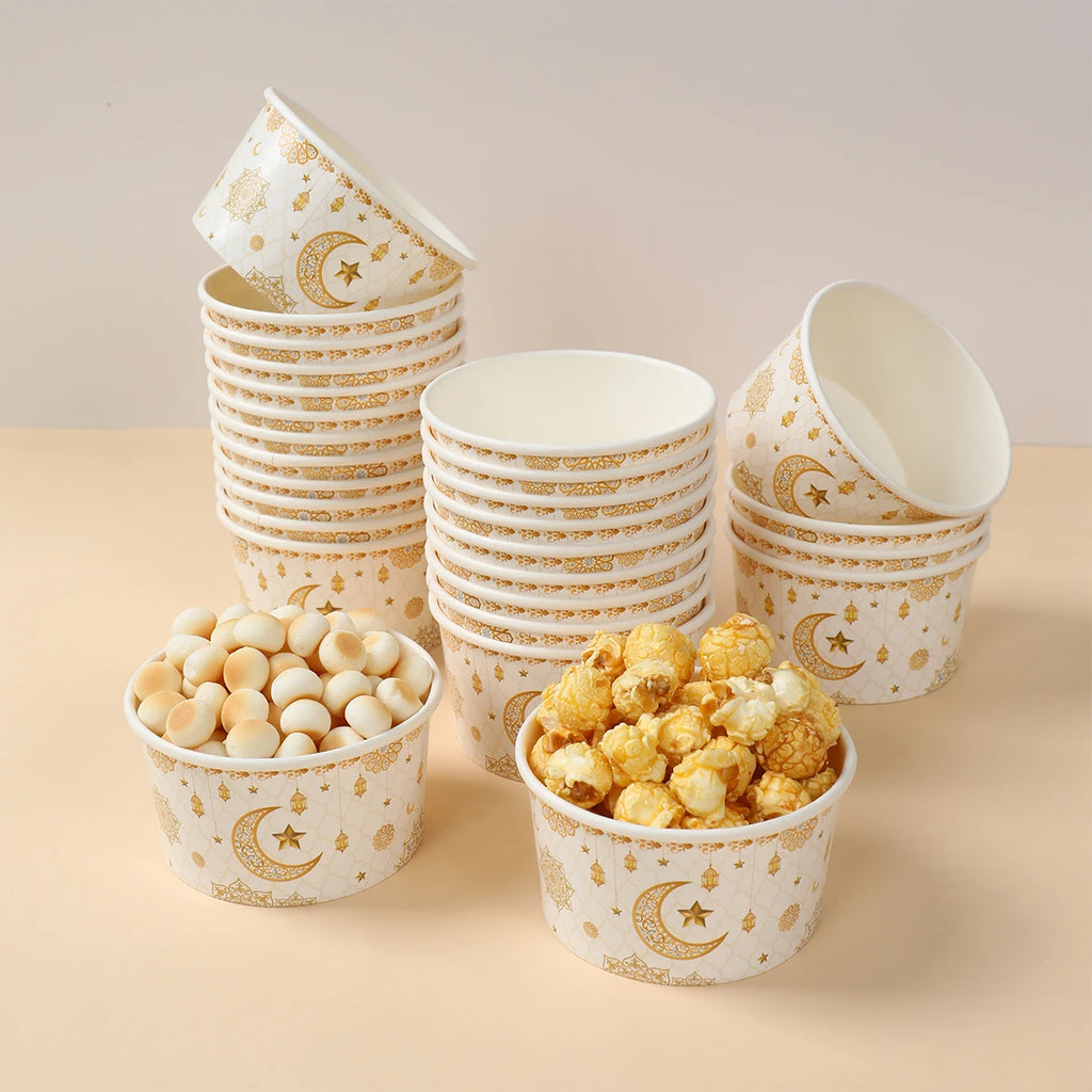 CowLost | 10pcs-ramadan-paper-bowl-eid-mubarak-decoration-for-home-food-holders |2