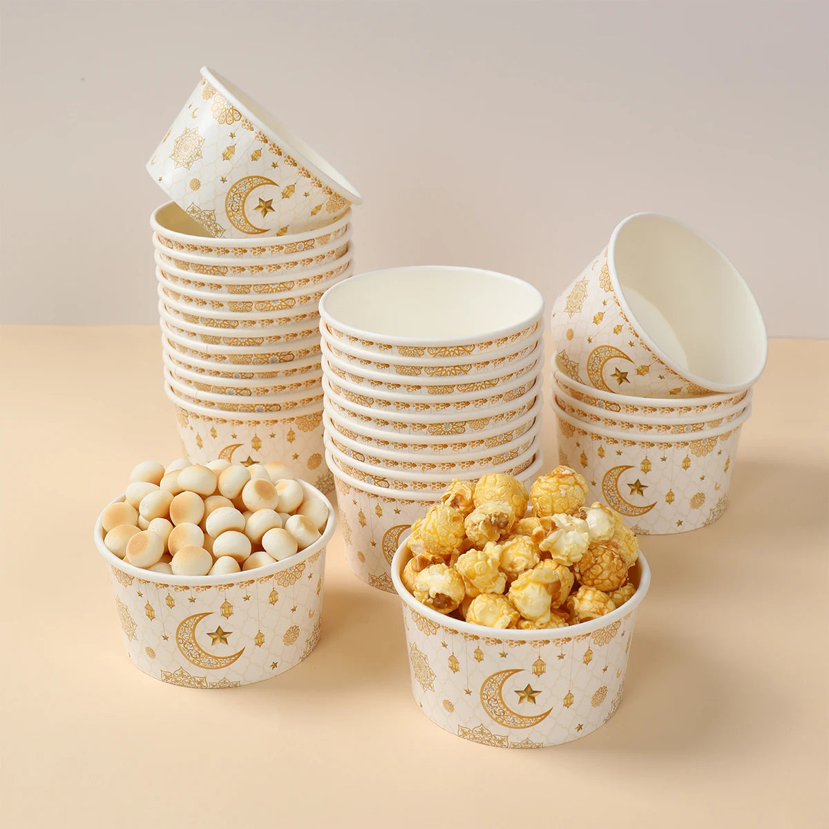 CowLost | 10pcs-ramadan-paper-bowl-eid-mubarak-decoration-for-home-food-holders |2