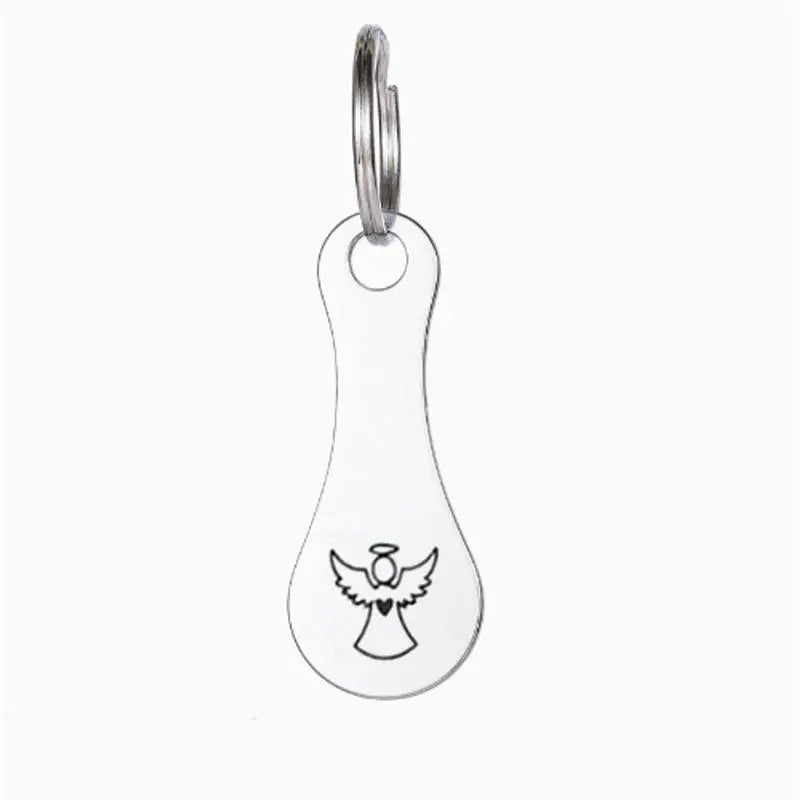 Shopping Cart Token Keychain Metal Coin Holder Trolley Keyring