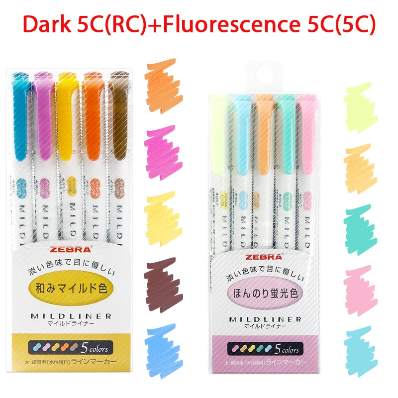 CowLost | product_id-zebra-mildliner-highlighters-5-40-colors-dual-tip-markers-for-art-and-drawing |16