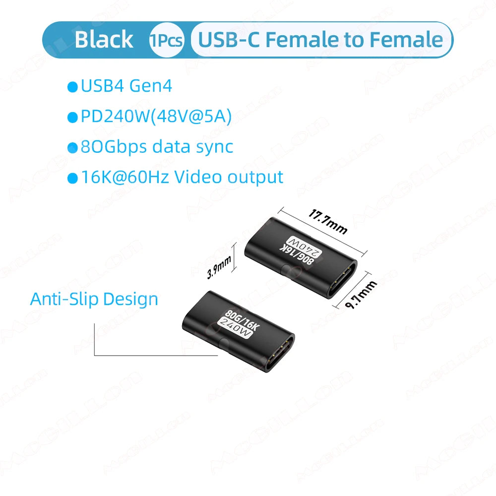 CowLost | video-product_id-pd240w-usb-c-female-to-female-otg-adapter-240w-pd3-1-fast-charging-80gbps-data-16k-60hz-video-support |13