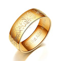 2025 Retro Titanium Steel 6mm/8mm Laser Engraved Ring Unisex Valentine Gift Size 6-13