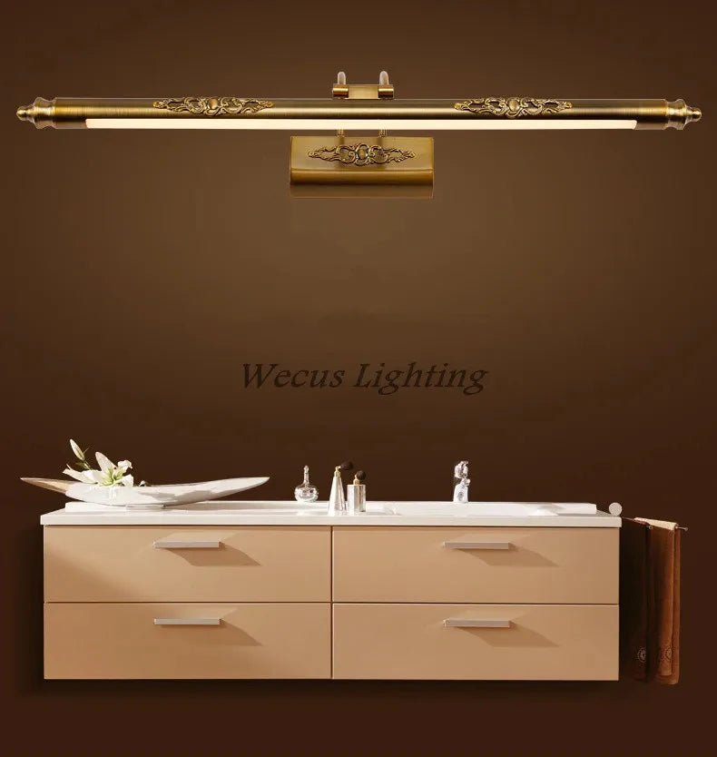 CowLost | product_id-golden-8w-500mm-bronze-led-bathroom-wall-light-european-mirror-lamp |8