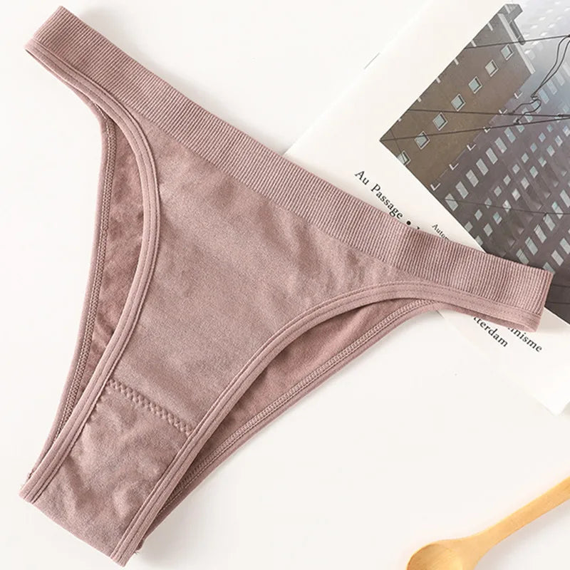 CowLost | product_id-women-seamless-high-leg-solid-sports-thong-panties-m-l |12