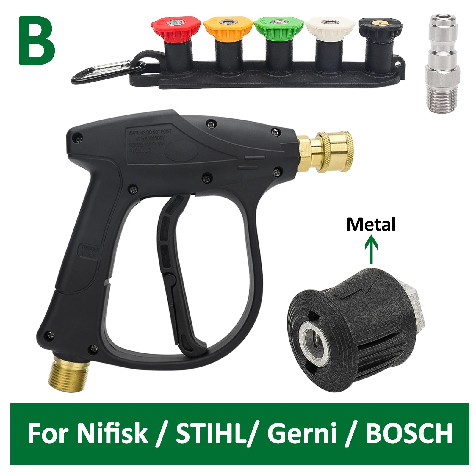 CowLost | pressure-washer-water-gun-with-car-cleaning-hose-connector-for-karcher-nilfisk-parkside-bosch |26