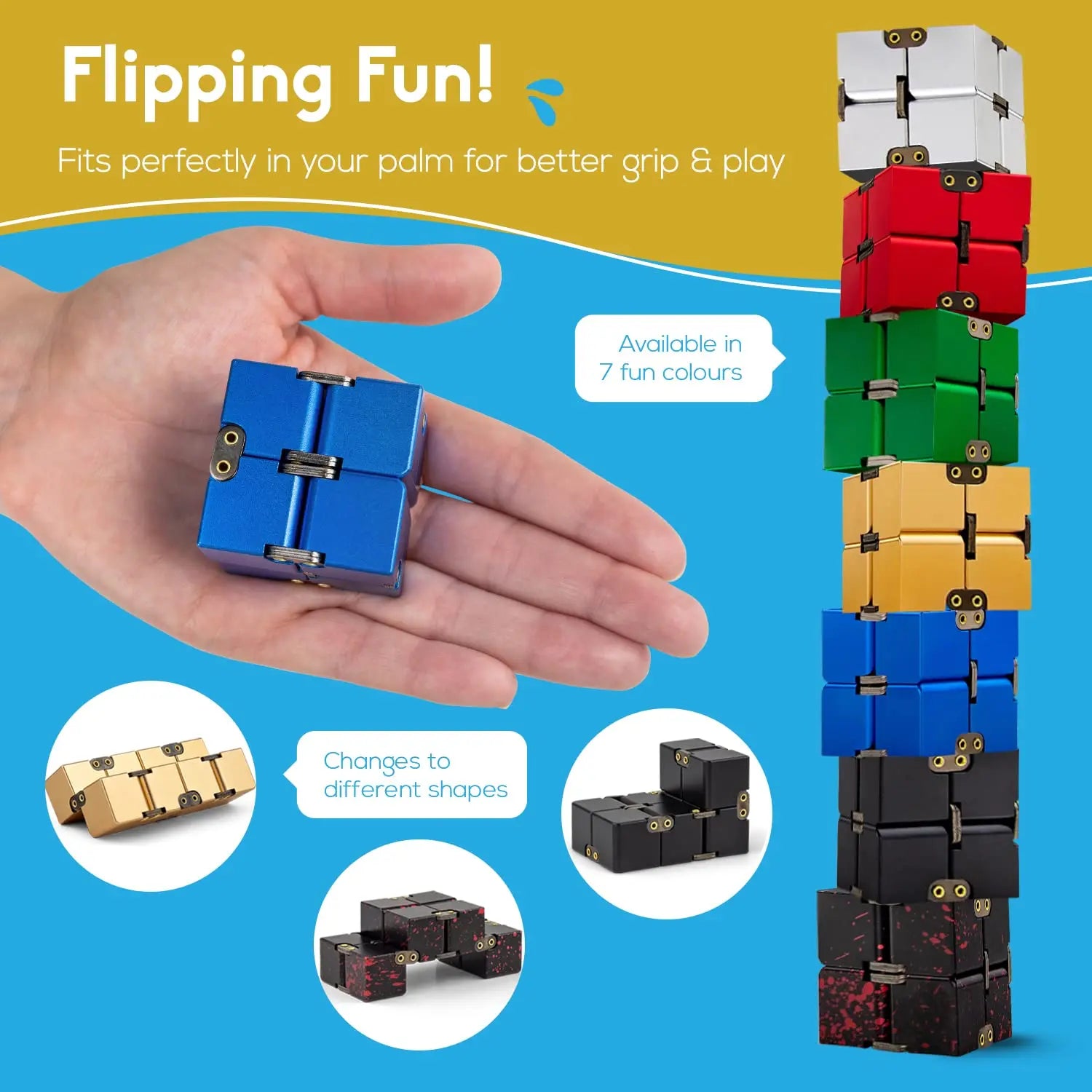 CowLost | infinity-cube-metal-fidget-toy-aluminium-anti-stress-anxiety-relief-for-adults-kids |10