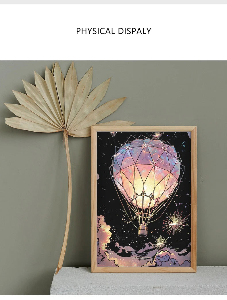 CowLost | product_id-4-pcs-a4-diy-luminous-scratch-painting-set-animal-butterfly-whale-landscape-night-view |14