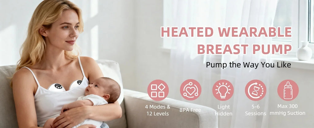 CowLost | wearable-electric-breastmilk-pump-handsfree-bpa-free-with-uv-sterilize-heated-base |7
