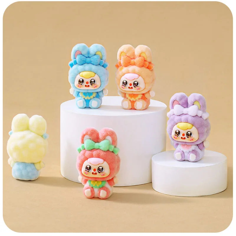 CowLost | product_id-9pcs-butterfly-knot-rabbit-plush-dolls-diy-blind-box-accessories-car-desktop-ornaments-gifts |3