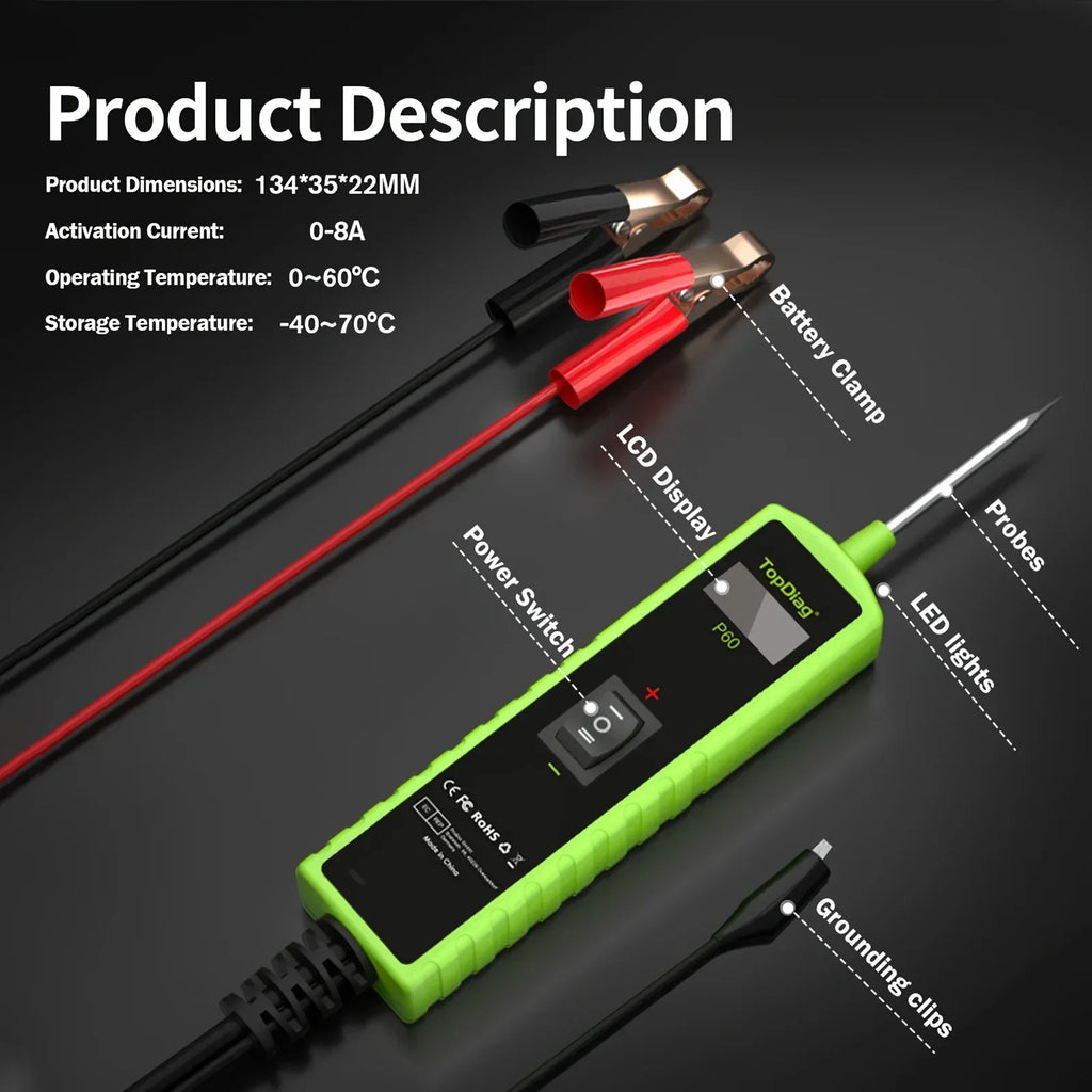 CowLost | electric-vehicle-ev-parts-accessories-topdiag-p60-automotive-circuit-tester-with-lcd-display-and-flashlight-6-30v-dc |8