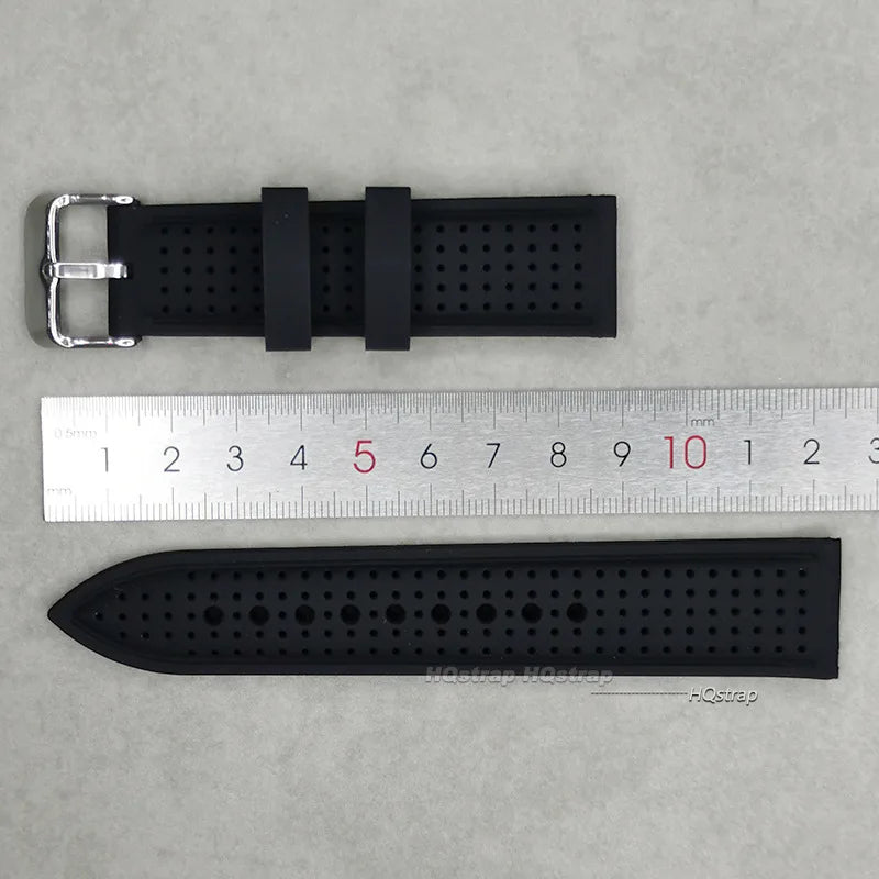 20mm 22mm 24mm Soft Silicone Waterproof Sport Watch Strap Replacement for Samsung Unisex