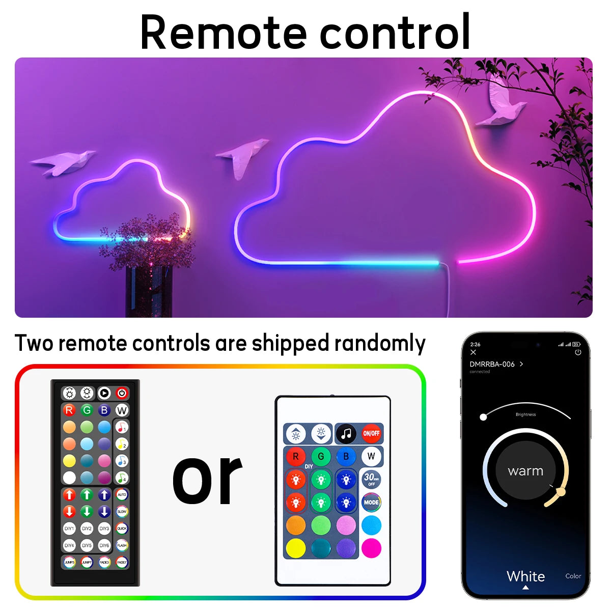 40M/30M RGB LED Neon Rope Lights, Music Sync, App & Remote Control, Waterproof Indoor Outdoor