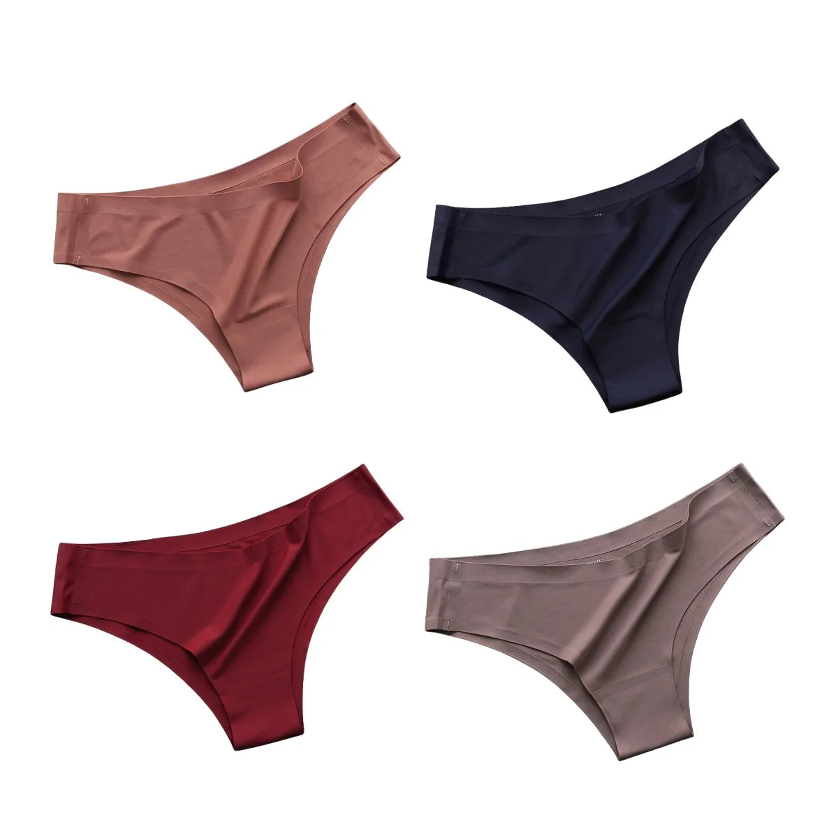 CowLost | product_id-4pcs-women-s-ice-silk-low-rise-brazilian-briefs-soft-breathable-panties-m-xl |36