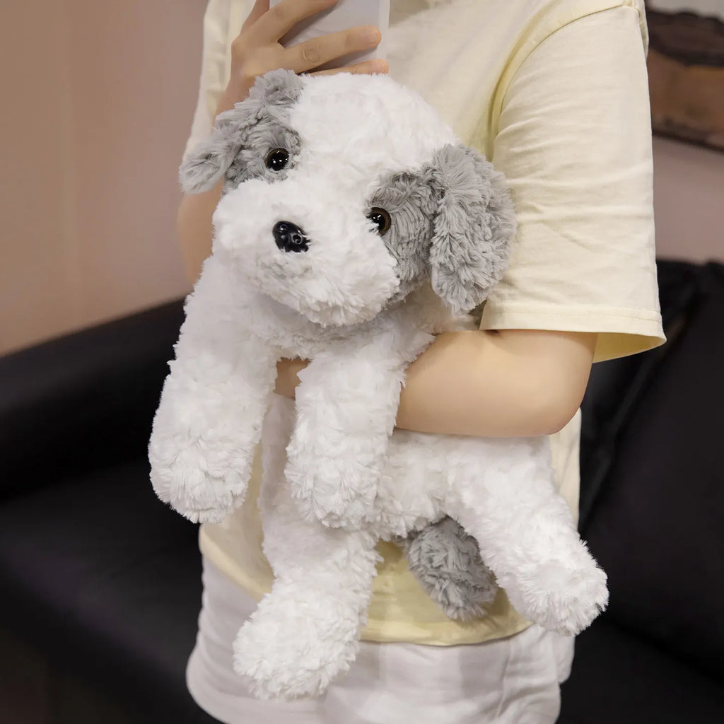 CowLost | fencing-barriers-sleeping-position-baby-dog-plush-toy-32-42-48cm-soft-stuffed-animal |9