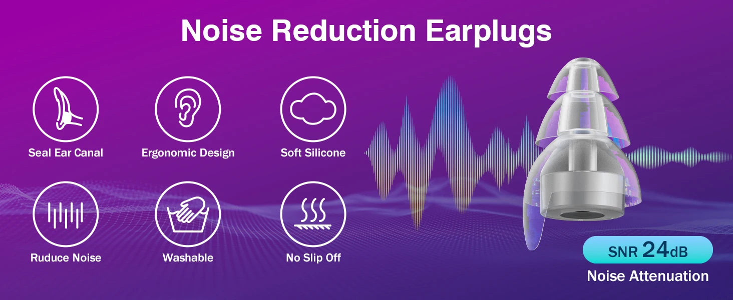 CowLost | headphone-headset-accessories-new-bee-se14-high-fidelity-musician-silicone-noise-filter-earplugs |8