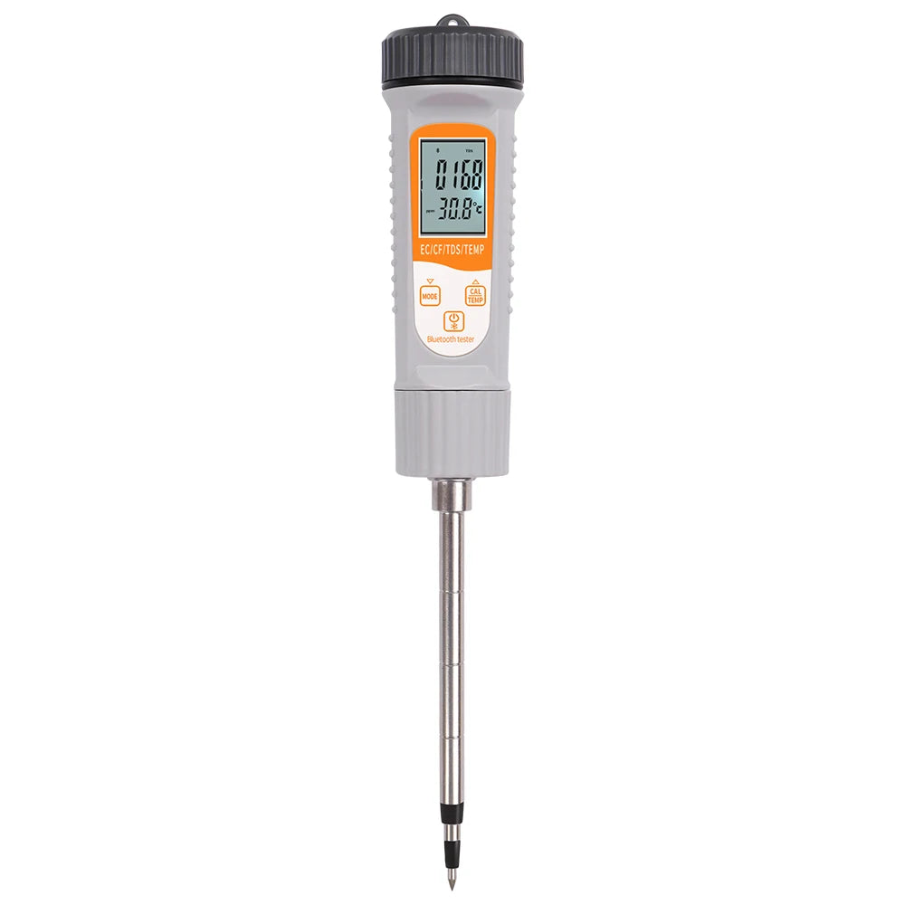 JUANJUAN Tuya Bluetooth 4-in-1 Soil Tester EC TDS CF Temp Digital Soil Nutrient Analyzer for Hydroponics Garden