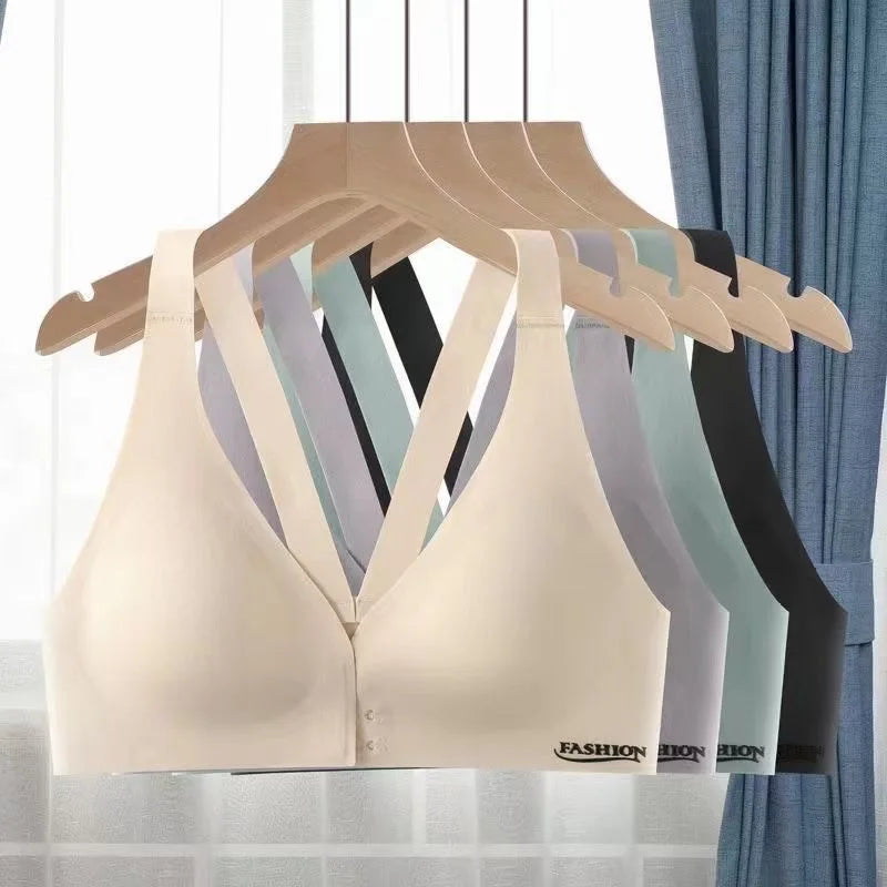 CowLost | product_id-plus-size-adjustable-front-buckle-sports-bra-wire-free-breathable-supportive |5